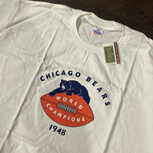 Ebbets Field Flannels Vintage Chicago Bears 1948 World Champions Tshirt XXL NWT - Picture 2 of 6
